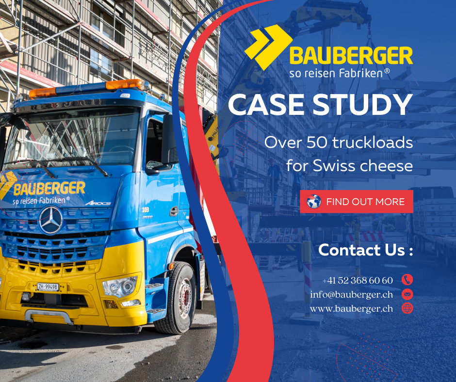 Bauberger Over 50 truckloads for Swiss cheese