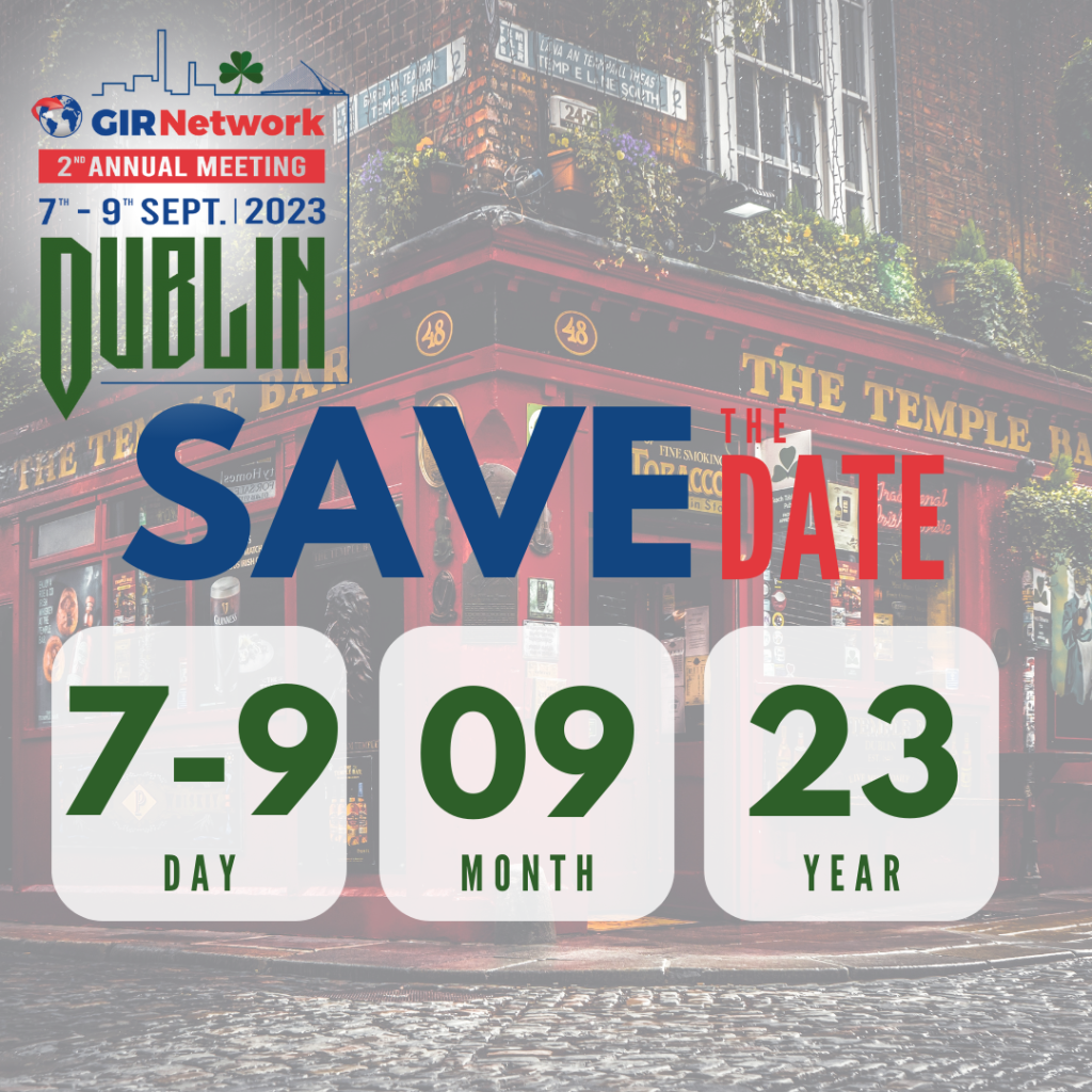 GIRN Save the Date Dublin 2023
